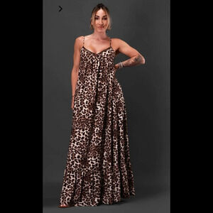 Byegreis Celeste Leopard Print Maxi Dress